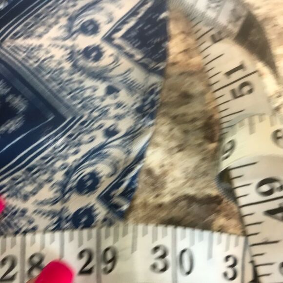 American Dream Medium Cream and Blue Hi Low Top - Picture 7 of 11